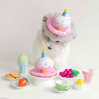 Party Hat Plush Dog Toy